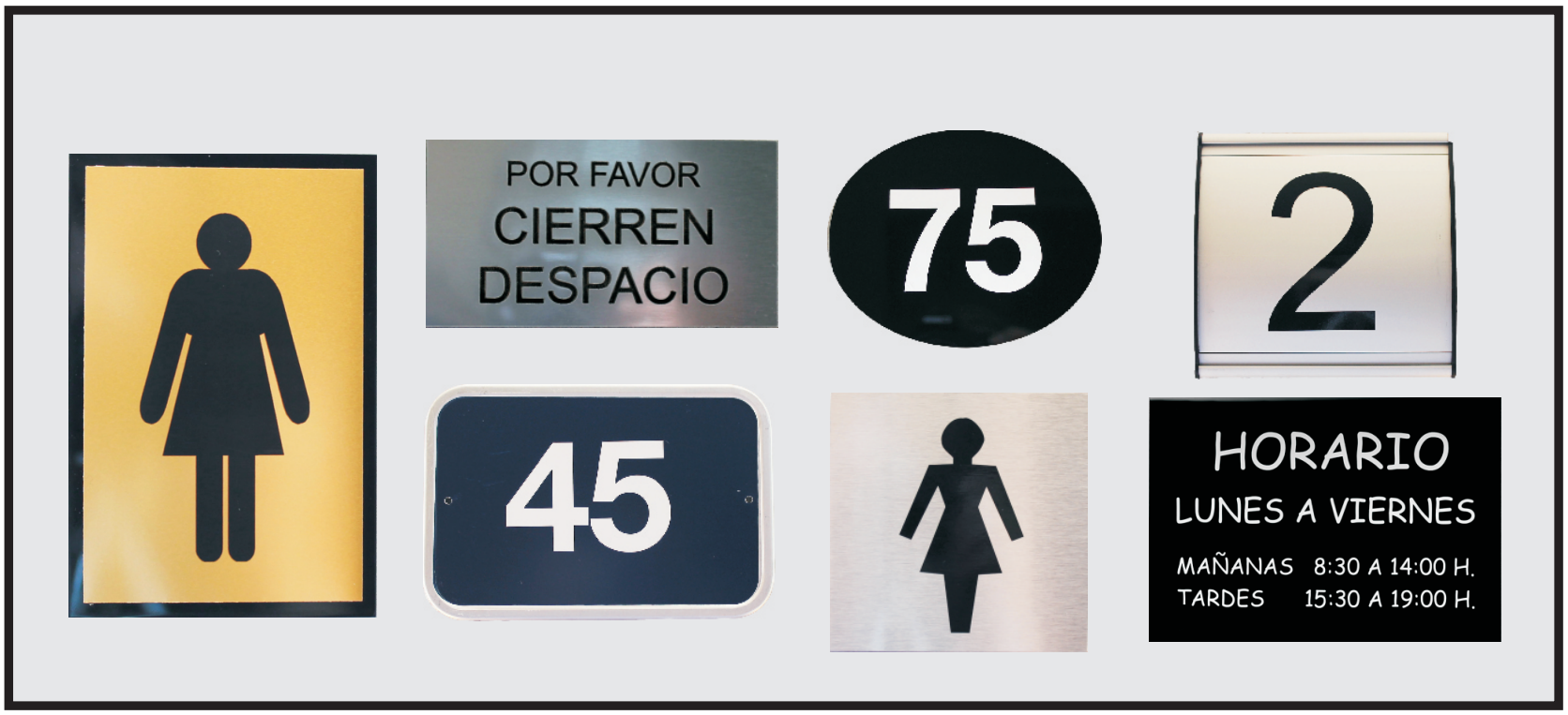 distintos trabajos realizados por buzones y rótulos molina
