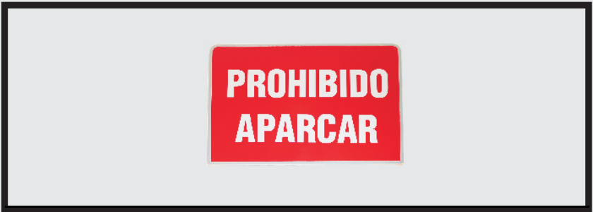 placas metálicas para indicar prohibición