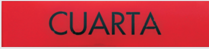 rótulo rojo cuarta planta